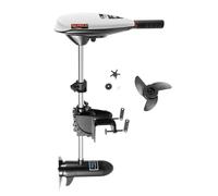 OUBUBY Electric Trolling Motor 12V 65LBS Transom Mounted Outboard Motor with Telescopic Handle & LED Battery Indicator 7 Gears Outboard Electric Motor Engine for Boat, Dinghy and Kayaks