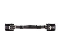 Ouch Adjustable Black Leather Handcuffs