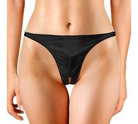 Ouch Adjustable Panty With Vibrating Bullet and Pleasure Hole Black