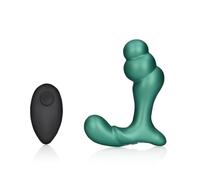 Ouch! by Shots - Stacked Vibrating Prostate Massager with Remote Control - Metallic Green