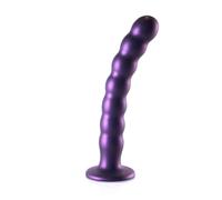 OUCH! Classic Dildo Vaginal Dildo with Suction Cup Beaded G-Spot Dildo 8"/20.5cm Metallic Purple