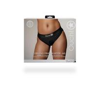 OUCH! Classic Vibrators Slip Vibrating Strap-on Hipster Black