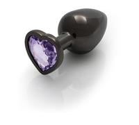 Ouch Dildo-OU813GUN Gunmetal/Amethyst Purple L