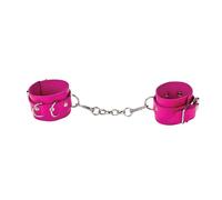 Pink Leather Cuffs - Soft & Durable Restraints for Bondage Play