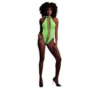Ouch! - Neon Green Glow-in-the-Dark Open Bodysuit