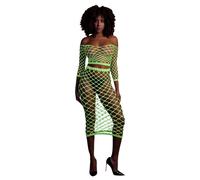Ouch! - Neon Green Glow-in-the-Dark Skirt & Top Set