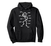 Ouch Ouch Ouch Funny Full Body Pain Humor Comedy Stickman Pullover Hoodie