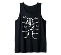 Ouch Ouch Ouch Funny Full Body Pain Humor Comedy Stickman Tank Top