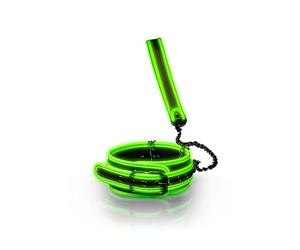 Ouch Restraining & Bondage-OU755GLO Neon Green/Black One Size