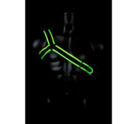 Ouch Restraining & Bondage-OU761GLOSM Neon Green/Black S/M