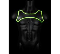Ouch Restraining & Bondage-OU763GLOSM Neon Green/Black S/M