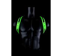 Ouch Restraining & Bondage-OU775GLOSM Neon Green/Black S/M