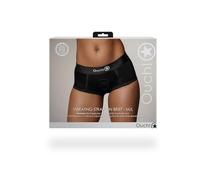 OUCH! Slip Classic Vibrators with Vibrating Bullet Vibrating Strap-on Brief Black