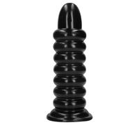 Ouch! Spiral Force - twisted anal plug (black) - 23.5 cm