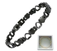 OuchOff Wellness Bracelet, OuchOff Bracelet for Men and Women, Ouch Off Health Bracelets, Fashion Magnet Bracelets, Say Goodbye to Pain & Stress - Improve Sleep (Black)