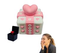 Oucift The Prank Box - a Valentine's Gift That Makes Them Earn The Love, Hilarious Screw Challenge, Annoying Gift Box with Screws, 3D Printed Annoying Present Boxs, Valentine Gifts for Lover(B-,Rose)
