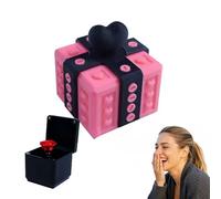 Oucift The Prank Box - a Valentine's Gift That Makes Them Earn The Love, Hilarious Screw Challenge, Annoying Gift Box with Screws, 3D Printed Annoying Present Boxs, Valentine Gifts for Lover(I-,Rose)