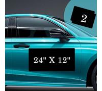 OUCPC Black Blank Car Magnets with 40 mils, 2 Pack 24” x 12” Car Door Magnet, Rounded Corners Magnetic Vehicle Sign for Advertise Business and Cover Company Logo