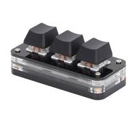 OUCRIY 3 Key Mini Keypad Industrial USB Customized Blue Switch Programmable Gaming Keypad with RGB Light