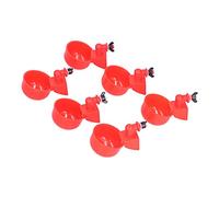 OUCRIY 6PCS Chicken Water Cups 1/8in Portable Bowl Type Stainless Steel Spring Automatic Watering Chicken Water Feeder