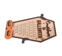 OUCRIY Countdown Halloween Calendar DIY Innovative Movable Wooden Block Halloween Advent Countdown Calendar for Party Home Decoration