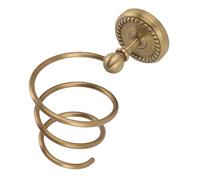 OUCRIY Deosdum Hair Dryer Holder Antique Brass Hair Care Tool Holder Wall Mount Bronze Finished Spiral Hair Dryer Hanging Shelf