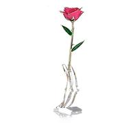 OUCRIY Happy Birthday Roses Rose Gifts For Women 32×9×8 Long Stem Dipped 24K Gold Rose In Box With Stand Rose With Stand