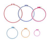 OUCRIY Hoops 30×30×1 Embroidery Hoops Plastic Circle Stitch Frame Set Sewing Tools Sewing Set Globen for Art Hoop