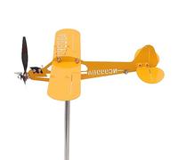 OUCRIY Piper J3 Cub Aircraft Weathervane, 3D Metal Aircraft Weathervane, Outdoor Roof, Wind Direction Indicator, Garden Decoration (Small Size)