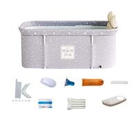 OUCRIY Portable Foldable Bathtub, 120 x 55 x 50 cm, PVC, 205 L, Rectangular, Ideal for Hot Bath and Ice Bath