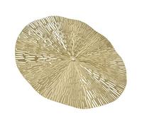 OUCRIY Round Wall Art Decoration Elegant Style Iron Material 24.5cmor9.6in Delicate Texture Appearance Golden Irregular Circle