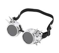 OUCRIY Steampunk Glasses Vintage Funny Cosplay Glasses Photo Prop Halloween Cosplay Outdoor Retro Windproof Glasses Welding Glasses Props Photo Glasses Masked Party