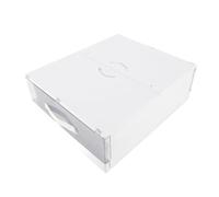 OUCRIY Under the Bed Storage Box Drawer with Lid, Foldable Plastic, Transparent Clothes for Bedroom, Sofa, Wardrobe (White)