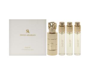 Oud 07 by Swiss Arabian for Unisex - 4 Pc Mini Gift Set 3 x 1oz Perfume Spray Metal Case