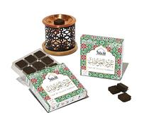 Oud Al Awatef Bakhoor by Dukhni | Set of 2 Boxes & Snowflake Exotic Bakhoor Burner by Dukhni. 9 Pieces of Bakhoor in Each Box. Authentic Arabic Scents. Perfect for Prayer, Meditation, Relaxation
