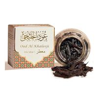 Oud Al Khaleeji Muattar Bakhoor | 40g Jar of Arabic Incense Wood Chips | Deep Oud & Oriental Blend | Long-Lasting Fragrance for Home, Prayer, Meditation & Relaxation