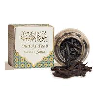 Oud Al Teeb Muattar Bakhoorعود الطيب معطر بخور by Dukhni | 1 jar X 40 grams | Arabic Bakhoor Incense | Aromatic Wood Chips | Sweet Fruity Oud Blend | Perfect for Prayer Time | To Relax & Meditate