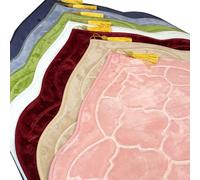 Oud Al Xeyn Padded Prayer Mat Muslim Prayer Rugs Soft Flannel Islamic Prayer Mat Praying Carpet (Pink)