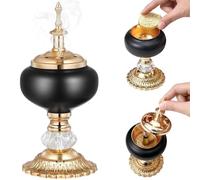 Oud Burner, Incense Burner, Metal Arabic Charcoal Incense Frankincense Tealight Candle Holder for Aromatherapy, Yoga and Spa, Resin