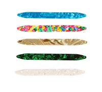 Oud Pick Plectrum Set (5-Pack), Professional Lightweight ABS Plastic Risha Picks with Pattern Print, Standard Size for Oud & String Instruments, Daily Use