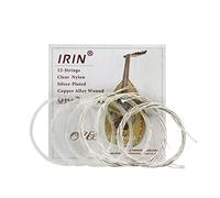 Oud Strings Set Clear Nylon Silver-Plated Copper Alloy Wound Strings Replacement Oud Accessories Parts (12 Strings)