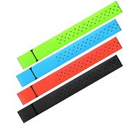 Oudain 4 Pcs 14. 2 x 0. 8 Inch Replacement Heart Rate Monitor Band, Soft Heart Rate Armband Strap, Theory Fitness Adjustable (Black, Orange, Green, Blue)
