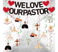 Oudain 50 Pcs We Love Our Pastor Banner Pastor Appreciation Week Month Decorations Thank You Clergy Backdrop We Appreciate All You Do Decor Ministry Clergy Events Sunday Church Service Minister