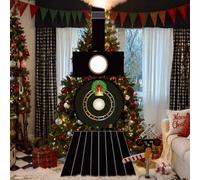 Oudain Christmas Express Train Decoration Cardboard Express Christmas Tree Decorations Vehicle Steam Train Cutout for Xmas Birthday Party School Classroom Decor