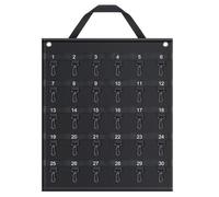 Oudain Rollable Key Case 30 Keys Roll up Key Case Organizer for Professionals Flexible Black 1680D Oxford Cloth for Car Dealership, Estate Sales, Hotel Executives, Car Rental, 21 x 44.5 cm