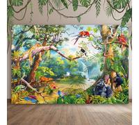 Oudain VBS 2026 Backdrop Decorations Rainforest Falls 6 x 9 ft Tropical Jungle Wall Hanging Background for Students Exploring The Nature of God Photo Prop Banner for Vacation Bible School