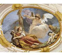 OuDeZjzhu Vintage Picture Print Picture Canvas Print Poster Angel Comforts Hagar in Wilderness by Battista Tiepolo Oil Painting Wall Art for Wall Decor 60x90cm