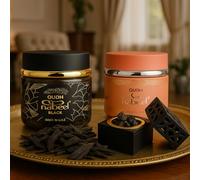Oudh Nabeel Black & Orange Incense Bakhoor - 2 Boxes (60g Each) with Elegant Burner | Long-Lasting Oriental & Floral-Woody Fragrance | Premium Home Aroma Made in UAE