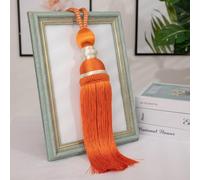 OUdini 2 Pack Tassel Curtain Tiebacks Handmade Rope Tie Backs for Drapes, Curtain Holdbacks Curtain Ties Rope/Orange