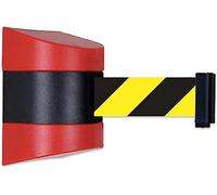OUdini 5M Wall-Mounted Retractable Belt Barrier, Retractable Wall Barrier, Yellow-Black Telesbelt Fence Guard Line
